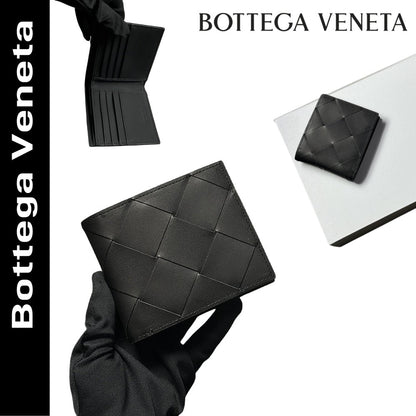 【ボッテガヴェネタ】黒カセット 二つ折り 財布☆超人気☆