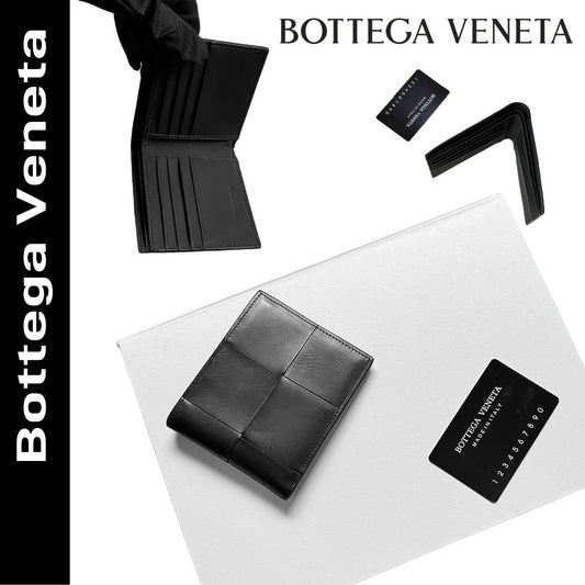 【ボッテガヴェネタ】人気★カセット 二つ折り財布  黒