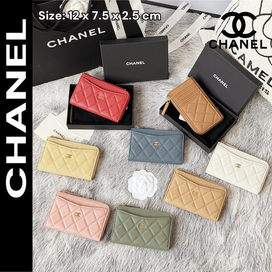 【シャネル】カードケース キャビアスキン★ショートウォレットAP3179