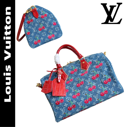 【ルイヴィトン】《村上隆》 モノグラム・チェリー スピーディ 30