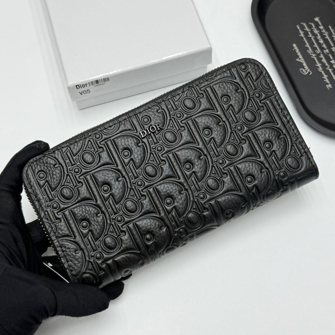 【ディオール】新作★ロゴの長財布☆ロングジップウォレット2色