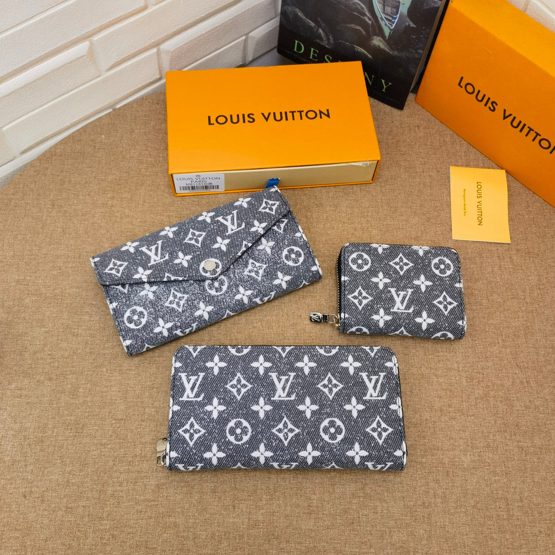 【ルイヴィトン】3タイプから選べる ジャカードデニム財布 在庫残りわずか