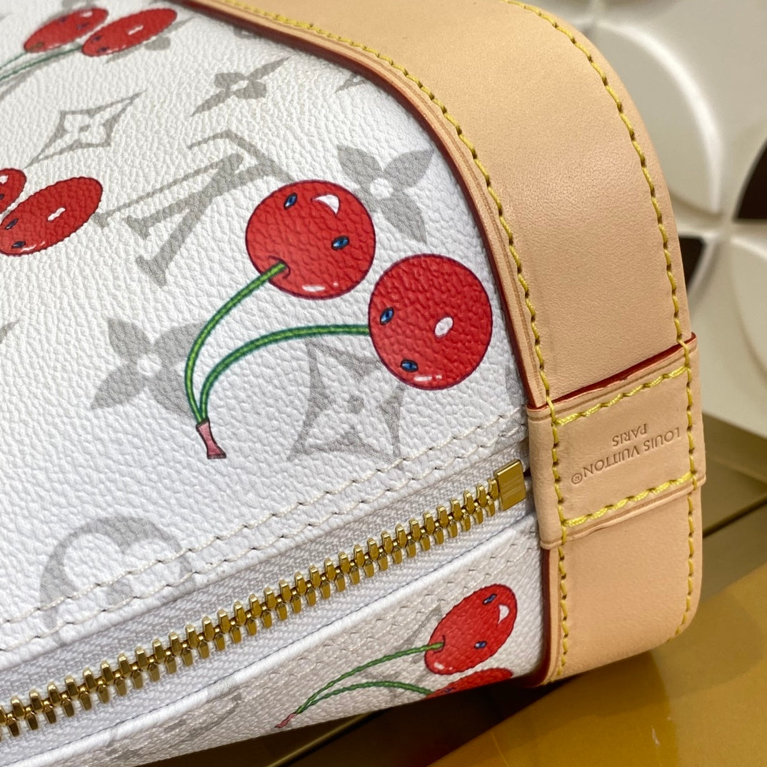 【ルイヴィトン】新作コラボLV x TMアルマBB さくらんぼ ハンドバッグ M14234
